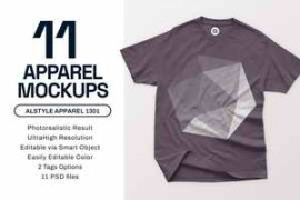 Alstyle Apparel 1301 T-Shirt Mockups