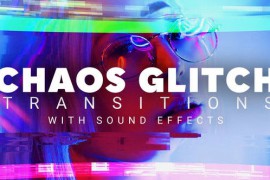 Chaos Glitch Transitions Pack: 20 Dynamic Effects with Unique Sound for Premiere Pro 44760218
