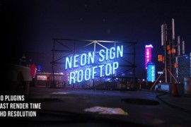 Neon Rooftop Logo Reveal 43713623