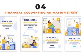 Flat Design Character Financial Accounting Instagram Story 48658167