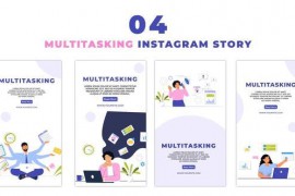 Eye Catching Multitasking Employee Flat Vector Instagram Story 47460862