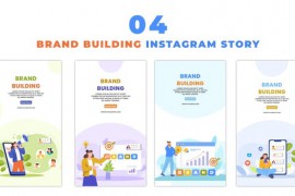Corporate Brand Building Cartoon Vector Animation Instagram Story 48059971