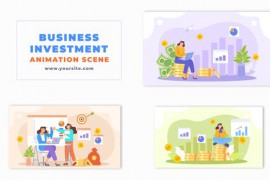 Money Investment Cartoon 2D Character Design Animation Scene 48570730
