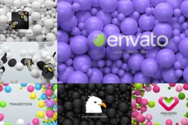 Falling Sphere Colorful Balls Logo Reveal & Transitions 31852637