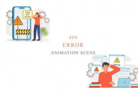 Page Not Found Error Animation Scene 43419739