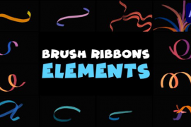 Brush Ribbons Elements | After Effects 47833992