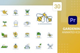 Gardening Animated Icons | Premiere Pro MOGRT 44652264