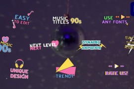 90's Music Titles | Premiere Pro MOGRT 51916709