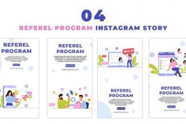 Referral Program and Affiliate Marketing Flat Character Instagram Story 47454428