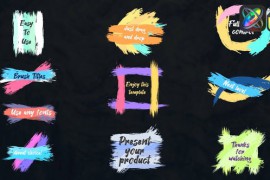 Colorful Brush Strokes Titles for FCPX 44197586