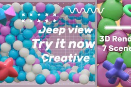 3D Shapes Typography 50614751