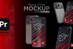 Free Download:App Promo | Phone 17 Pro Black Mockup | Premiere Version 60745908