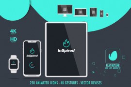 Flat Outline Web App Mock-Up v2 18132775