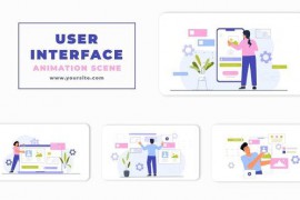 Flat Character User Interface Premiere Pro Animation Scene 46461646
