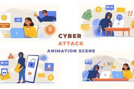 Cyber Attack Animation Scene 42925530