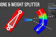Free Download:Bone & Weight Splitter v1.0 for Blender