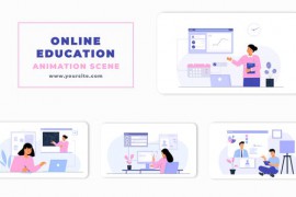 Online Education 2d Character Animation Scene 46437950
