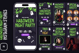 Halloween Night Party Instagram Stories MOGRT 47472541