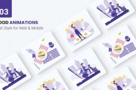 Online Order Food Animations - Flat Concept 45821086
