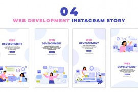 Eye Catching Character of Web Development Instagram Story 47395435