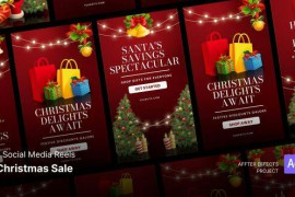 Social Media Reels - Christmas Sale After Effects Template 49326190