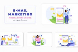 E Mail Marketing 2d Animation Scene After Effects Template 47247605