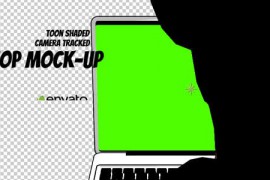 Man Typing on Laptop - Toon Shaded 21287543