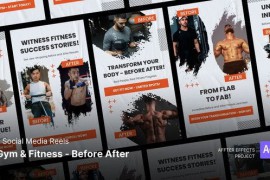 Social Media Reels - Gym & Fitness Before After After Effects Template 47471120