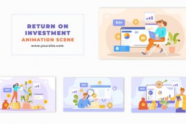 ROI Concept Flat Character Design Animation Scene 48570988