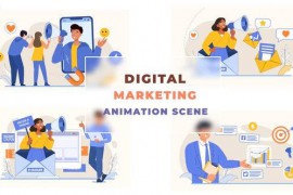 Digital Marketing Concept Animation Scene 43660519