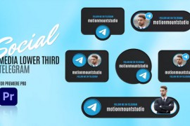 Social Media Lower Thirds Telegram - Premiere Pro 48886310