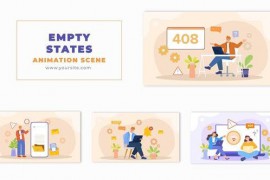 Empty States Concept 2D Graphic Design Animation Scene 49481019