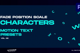Characters Motion Text: Fade Position Scale Vol. 06 for Premiere Pro 45890339