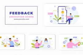 Customer Review Flat Character Animation Scene 47349762