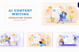 AI Content Writing Vector Art Character Animation Scene 49481179