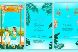 Traditional Punjabi Theme Wedding Invitation Story 43750799