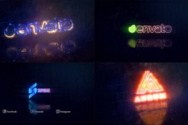 Neon Light Reveal Logo 42907344