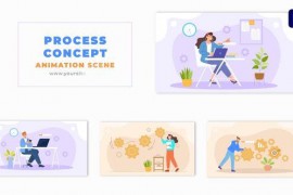 Vector 2D Work in Process Flat Vector Animation Scene 49481761