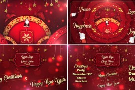 Red Christmas NewYear Natal Wish And Party Invitation 41855874