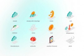Weather - Isometric Icons 43428034