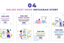 Online Rental Home Search 2D Character Instagram Story 47440013