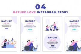 Creative Nature Lover Flat Character Instagram Story 47440779