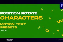 Characters Motion Text: Position Rotate Vol. 01 for Premiere Pro 45890363
