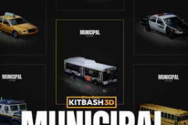 KitBash3D – City Cars Municipal
