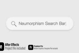 Neumorphism Search Bar - Text Typing Animation | After Effects and Premiere Pro Template 59429119