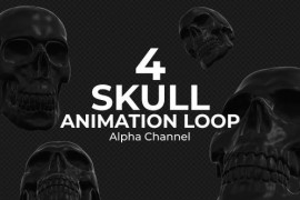Skull Animation Loop Pack On Alpha 49318196