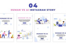 Human Vs AI Premium Vector Instagram Story 47438752
