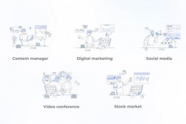 Social Media - Blue and White Concepts 44422420