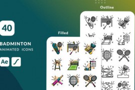 Badminton Animated Icons | After Effects 51135676