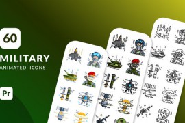 60 Military Animated Icons | Premiere Pro MOGRT 44887038